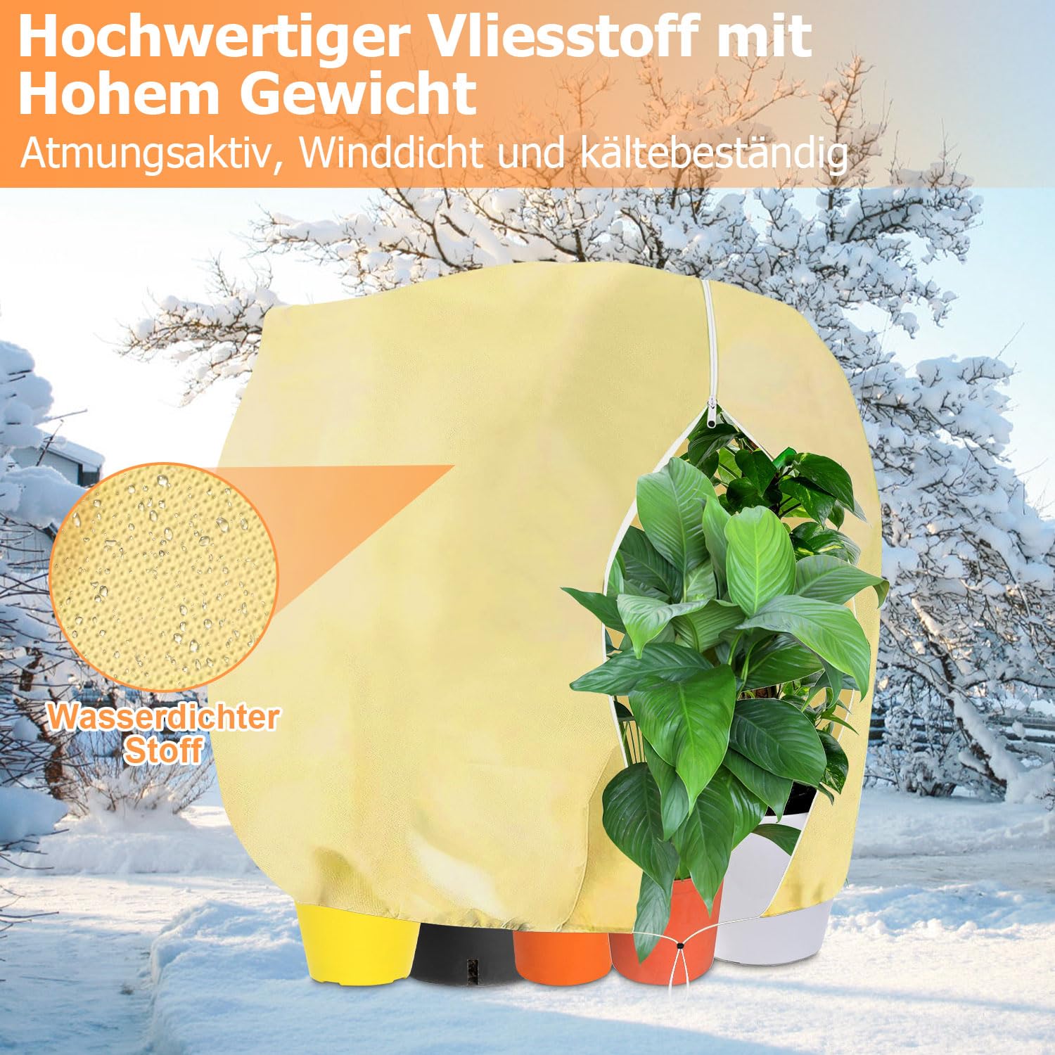 2PCS Winterschutz für Pflanzen, 250x360cm Pflanzenschutz Winter, überwinterungszelt für Pflanzen, Winterschutz für Kübelpflanzen, Frostschutz Pflanzen, Wintervlies für Pflanzen Frostschutz Palmen-XXL