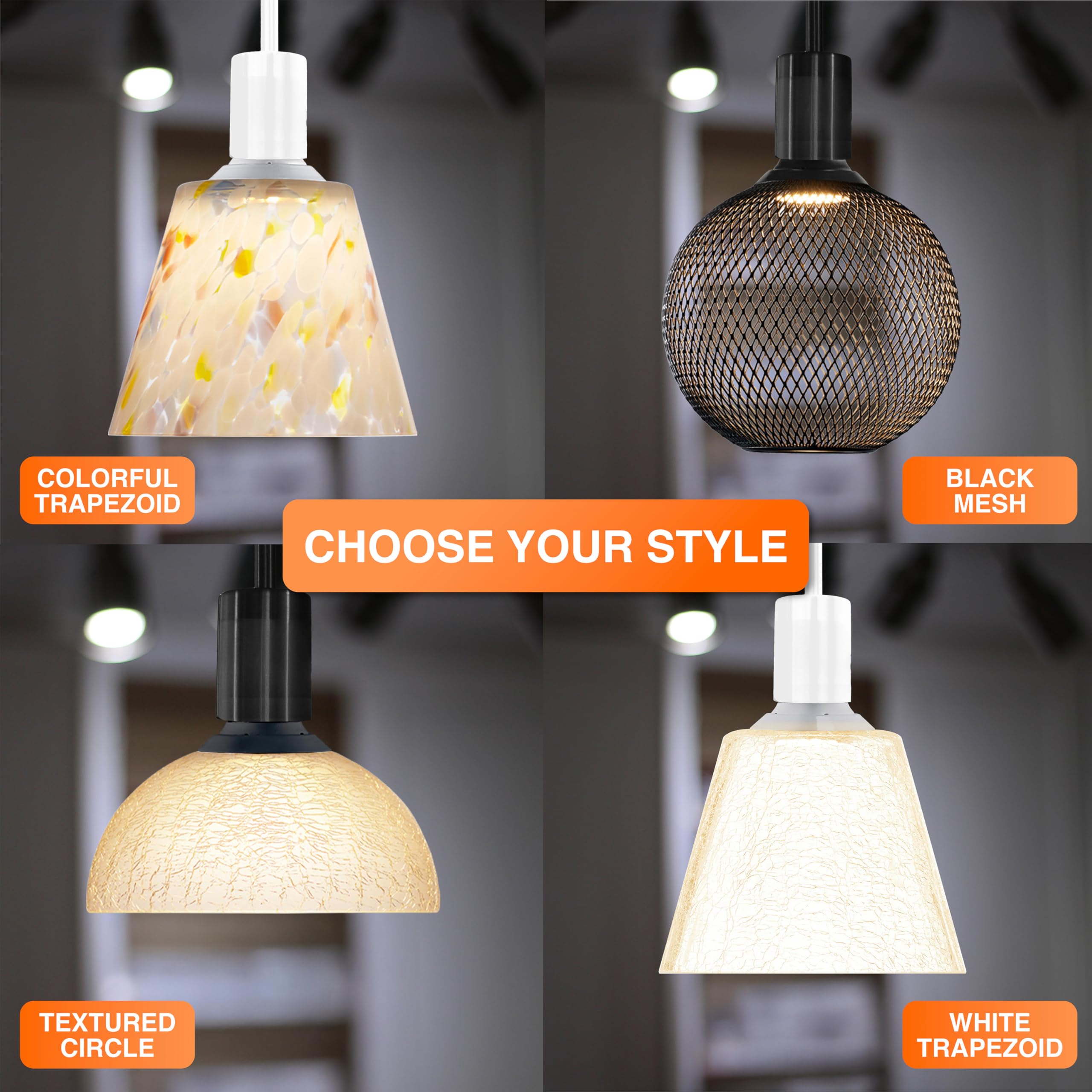 SYLVANIA Colorful Trapezoid Glass Lamp Shade for Living Rooms