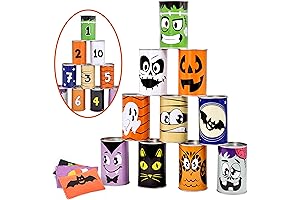 JOYIN 13 Pcs Halloween Carnival Can Bean Bag Toss Games for Kids...