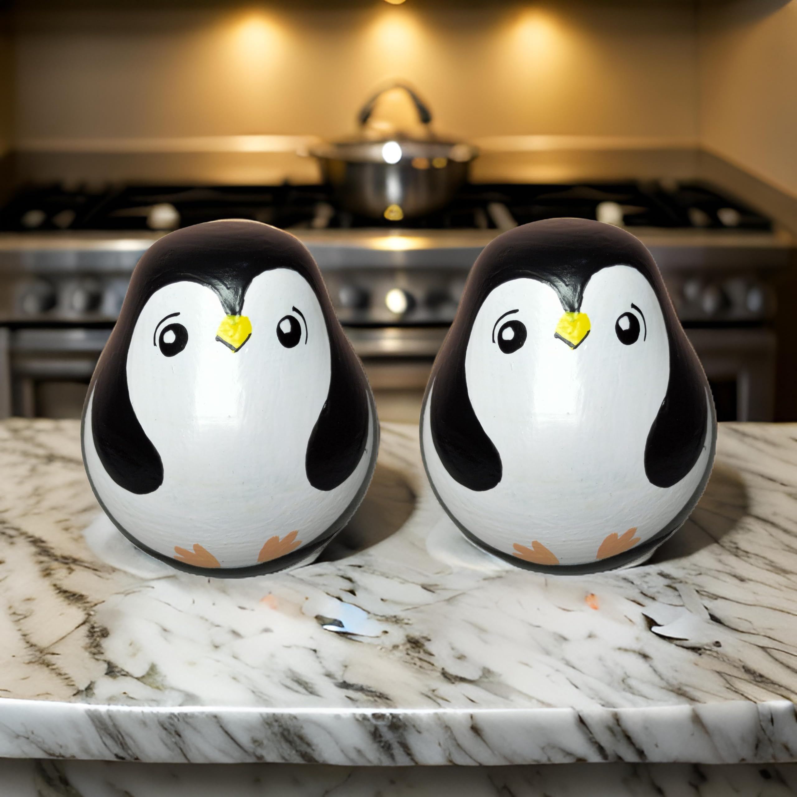 CHANNAPATNA TOYS Wooden Penguin Roly Poly Toy Set of 2 1