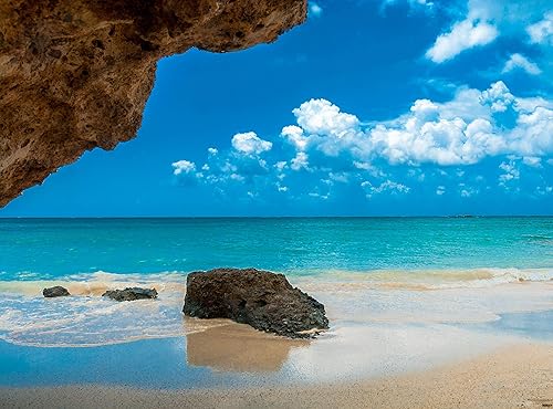 Miniatura 8 de Mi Alma Calcomanías de vinilo extraíbles 3D para pared, calcomanías de vinilo para pared, gran variedad de playas tropicales, fáciles de aplicar,