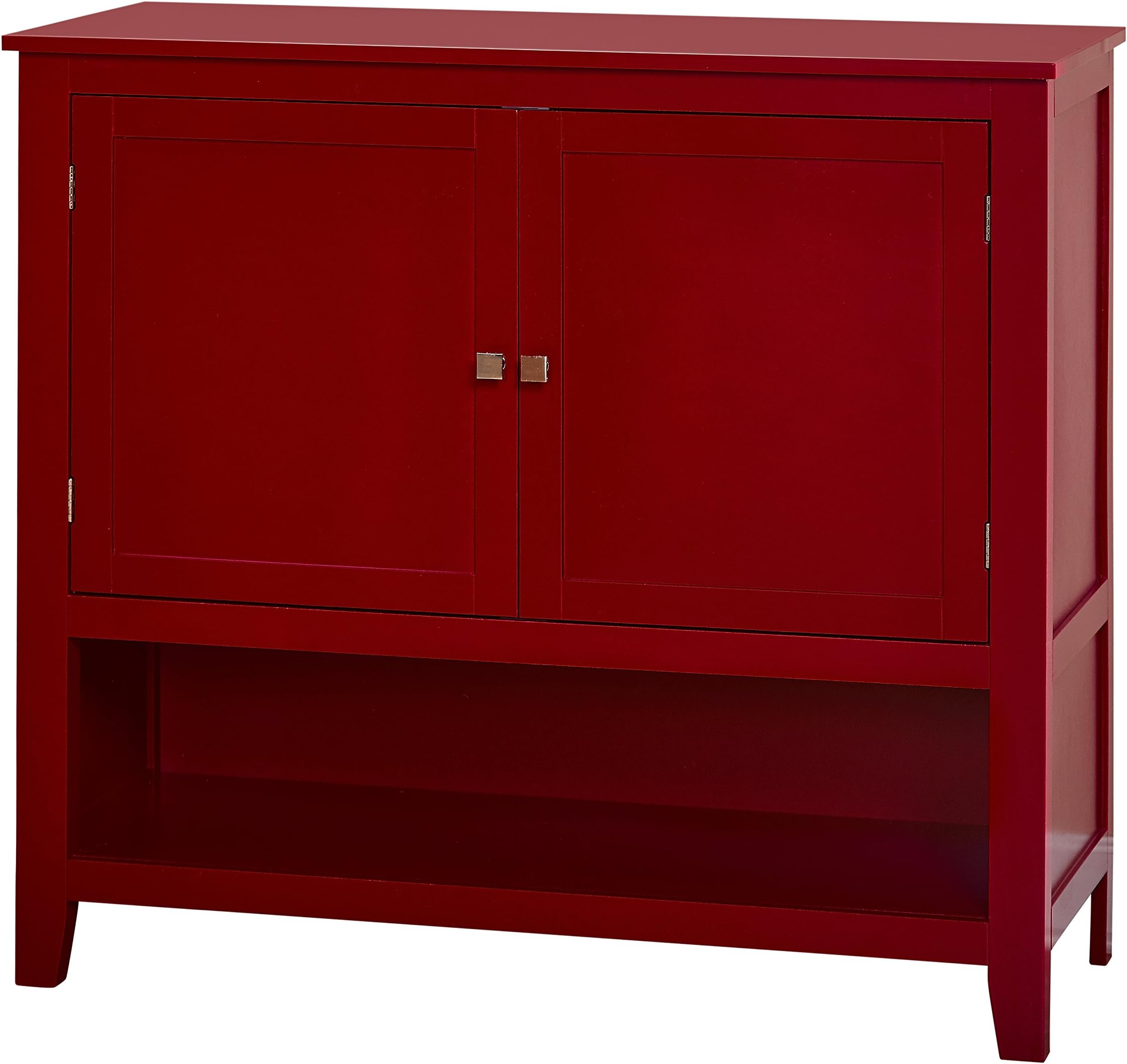 Target Marketing Systems Montego Collection 2-Doors 1-Open Shelf Sideboard Buffet, Red