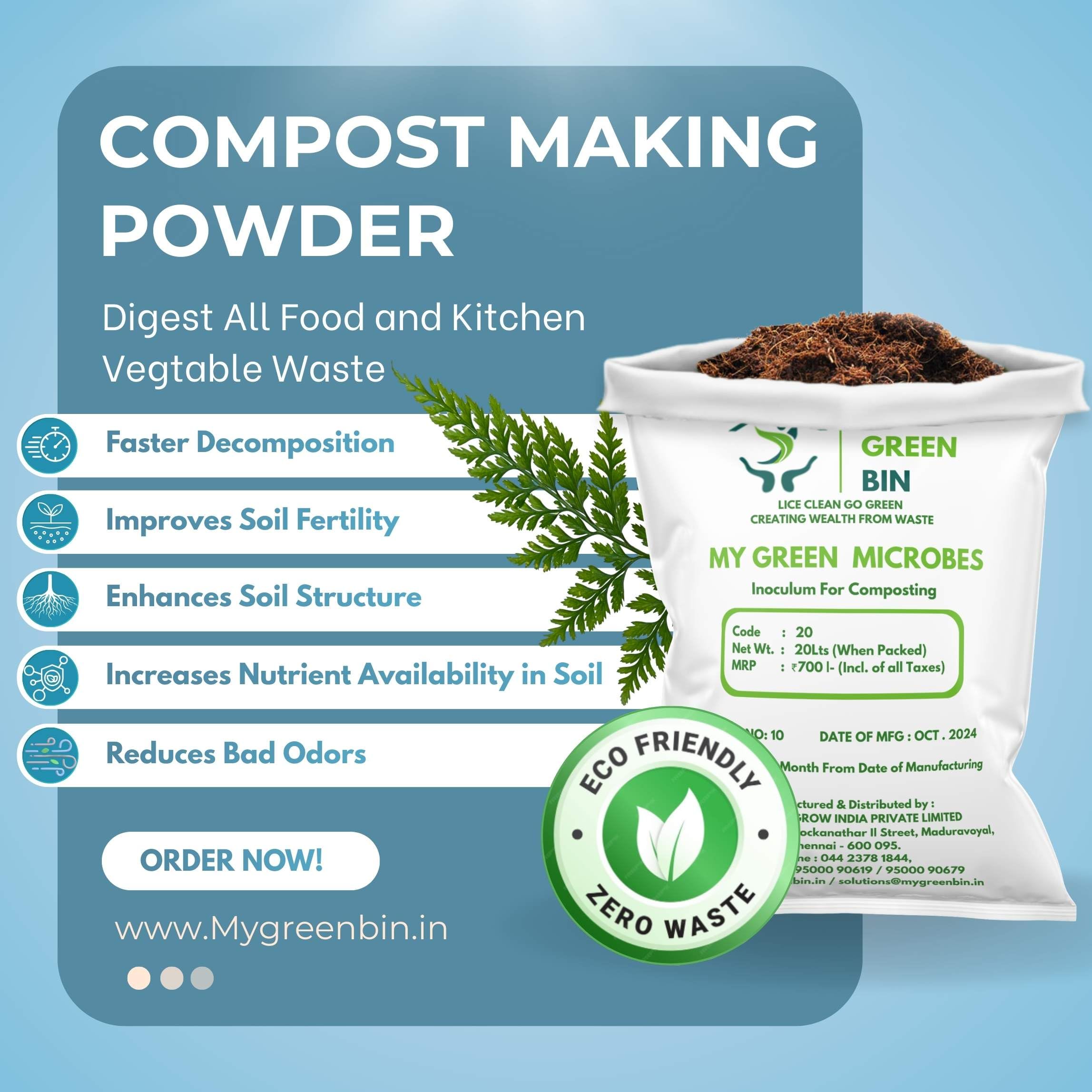 Fast Compost Maker Powder - Kitchen Waste Decomposer -2