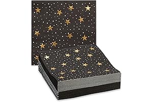 BLUE PANDA 50 Pack Starry Night Cocktail Napkins for Galactic Gatherings