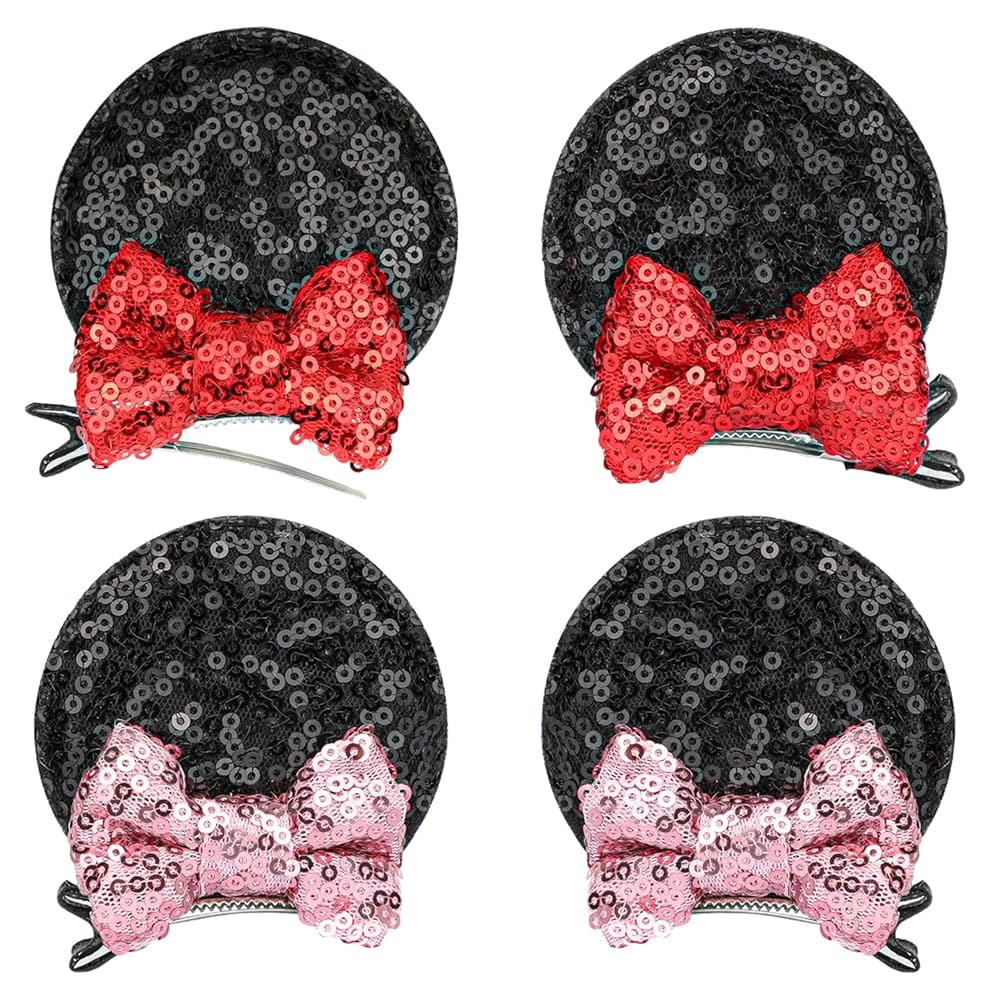 Amazon.co.jp: Sawowkuyaミッキーマウスイヤーヘアクリップ