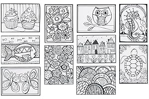 Mini Coloring Postcards for Kids | Perfect for Creative Expression
