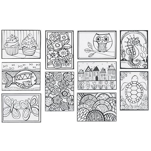 SS Worldwide Mini pósteres de arte de terciopelo 10 diseños de cada uno de los 10 diseños diseños para atraer a todos niños adultos niños niñas