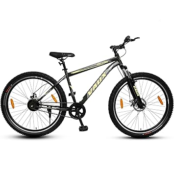 Vaux Falcon 29T Cycle for Men with Double Disc Brakes & Front Suspension, Single Speed MTB Bicycle for Adults with Hi-Ten Steel Frame, Double Alloy Rims & 29x2.40 Nylon Tyres(Green)