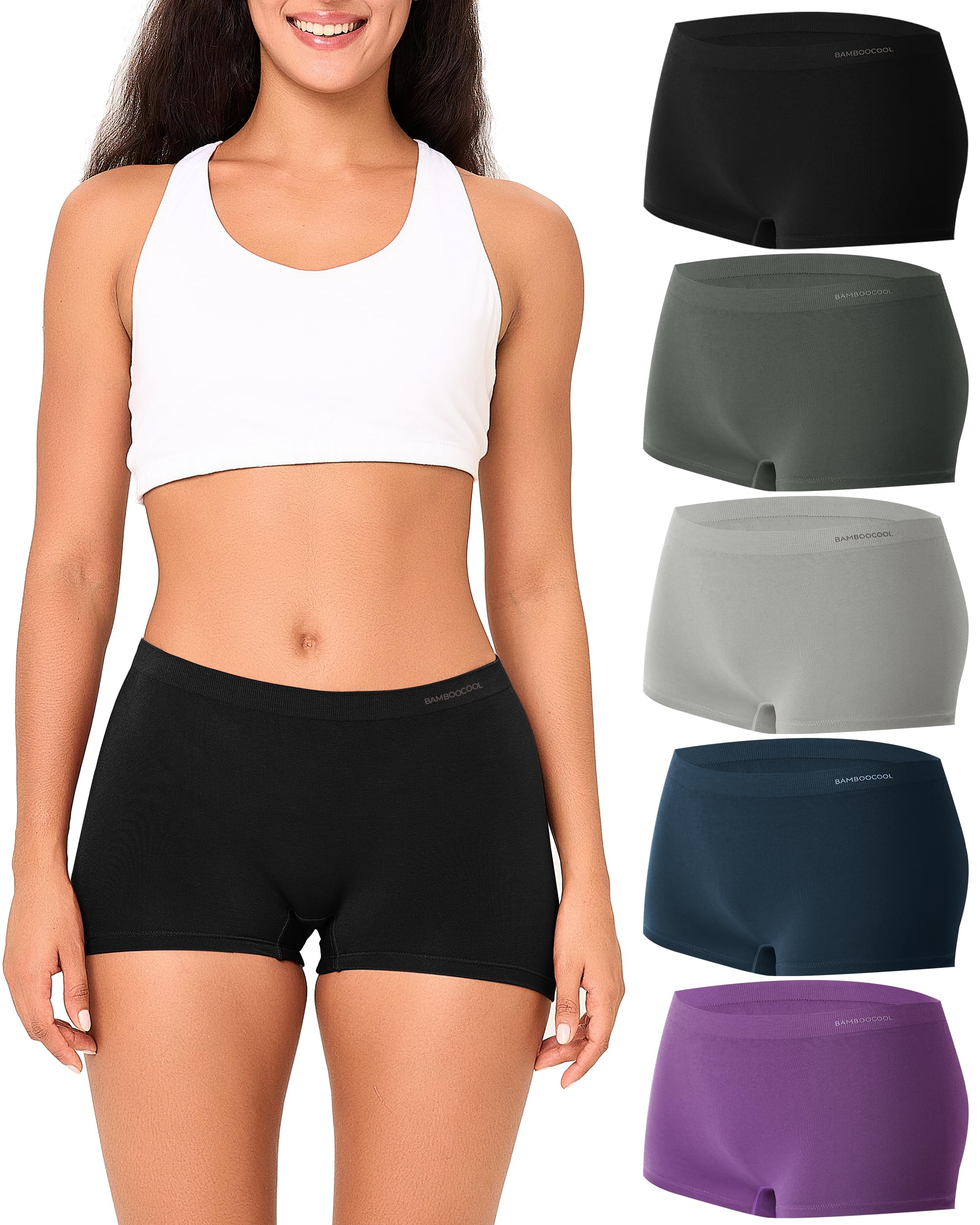 BAMBOO COOL BoyShorts Seamless Boxer Briefs