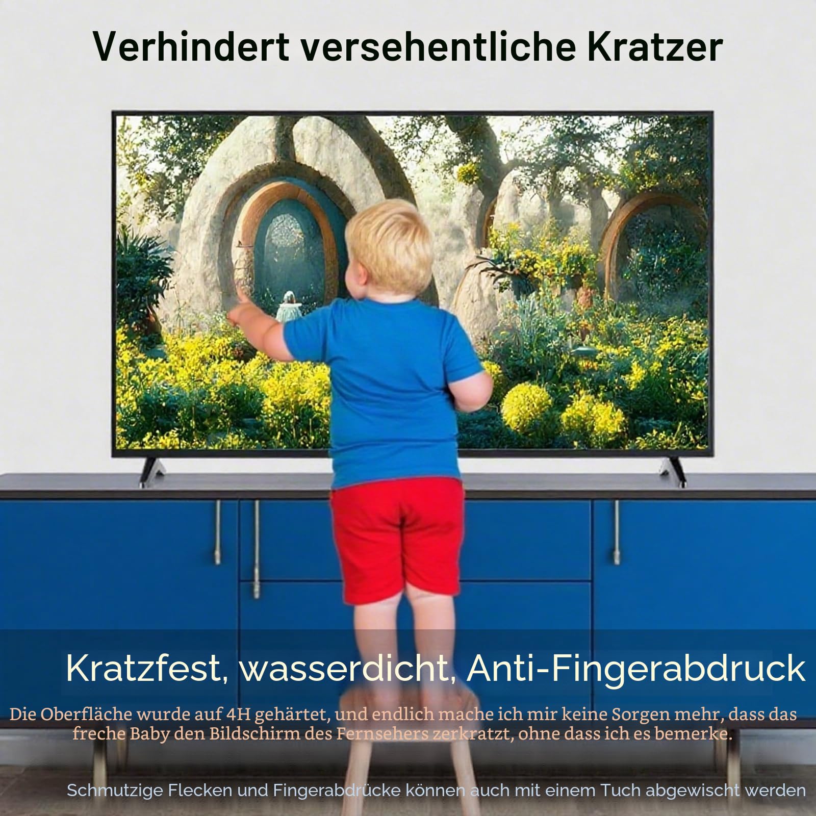 75-Zoll-TV-Bildschirmschutz gegen blaues Licht, entspiegelte TV-Bildschirmfolie, Blaulichtfilter zum Schutz der Augen, kompatibel mit 75-Zoll-TV-Bildschirmen,75inch