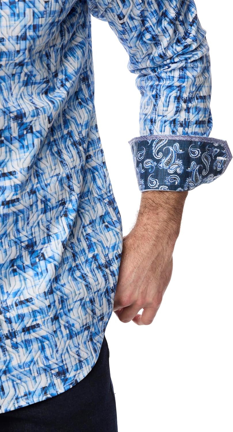 Robert Graham Mens Erasmus Long Sleeve Woven Button Down Shirt - Image 5