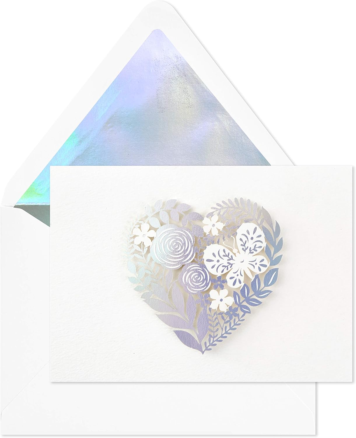 Hallmark Signature Blank Cards, Heart and Flowers (8 Cards