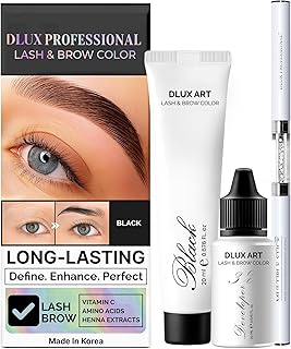 Kit de color de cejas coreano negro, color pr...