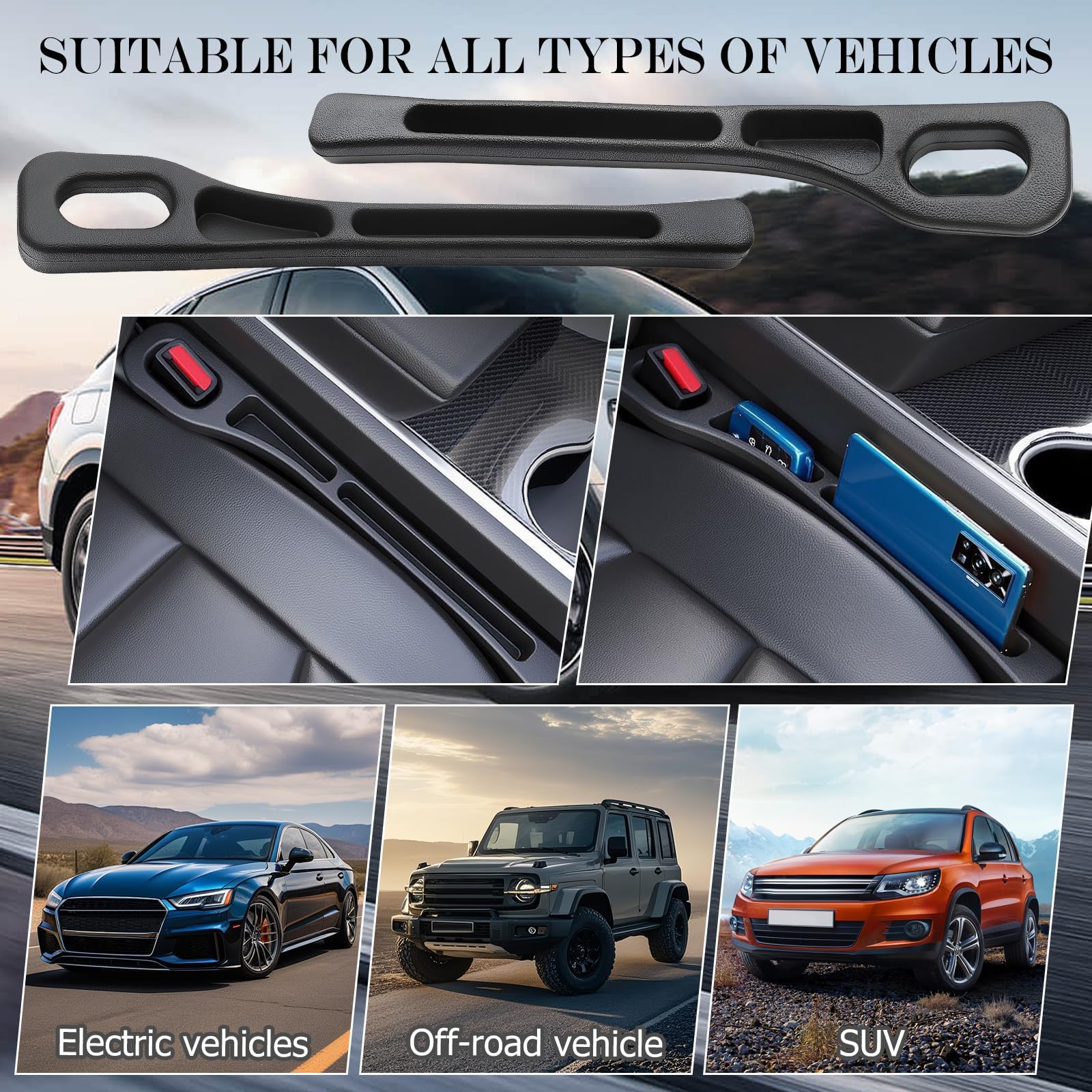 Autostoel Gap Filler Organizer voor Twingo EV 2021-2022,PU Lederen Autostoel Gap Bag Organizer met Bekerhouder Auto Accessoires,A-Haupttreiber-Red