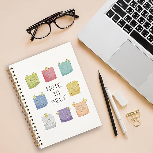 Miniatura 2 de Tizzer Note to Self Mental Health Self Care Self Love - Cuaderno de espiral rayado de tapa dura para notas de trabajo, diario de 5.5 x 8.3 pulgadas,
