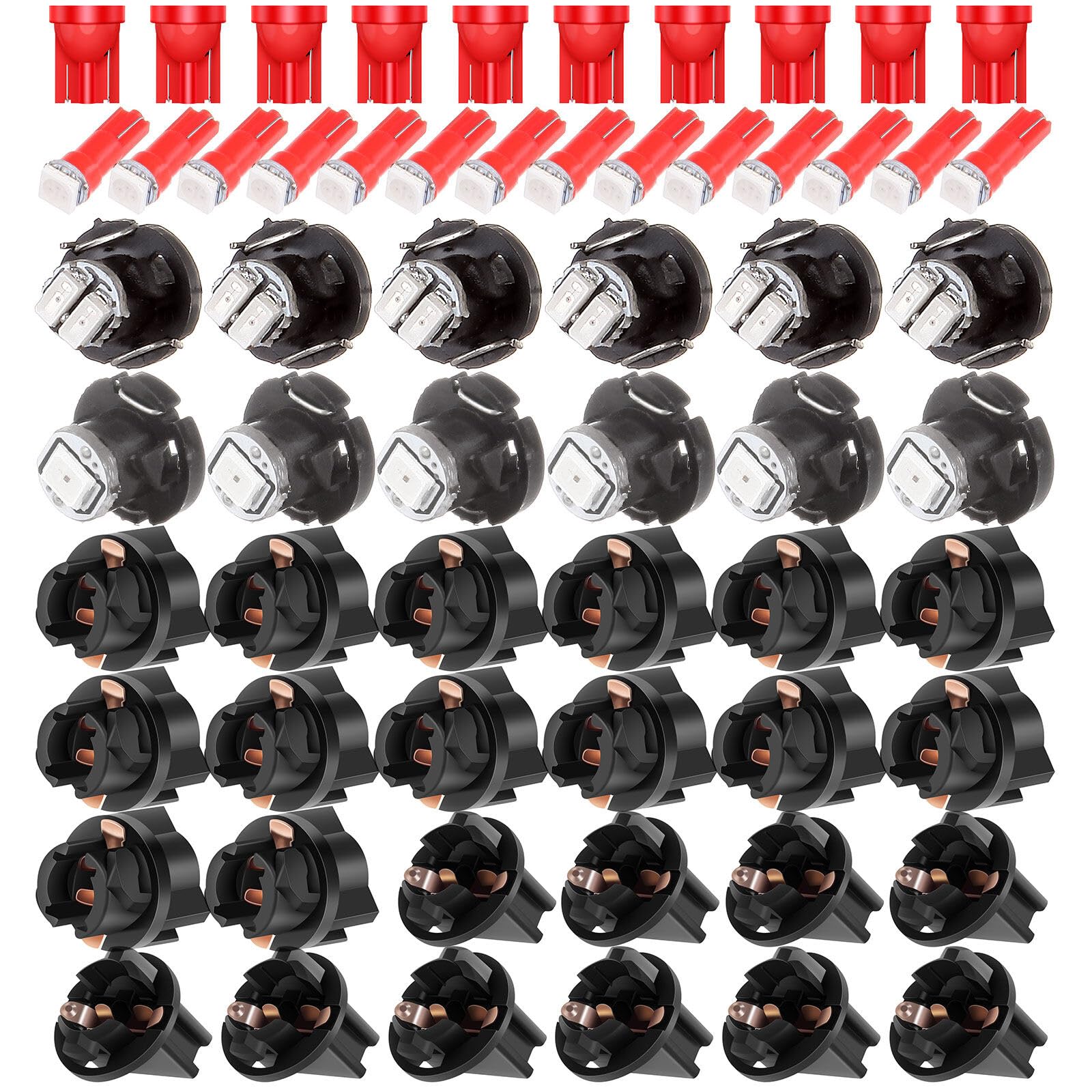 LBRST 14 x T5 74 73 2721 Twist Lock Socket 14 x T5 1-5050-SMD Red 74 73 2721 Instrument Lights 10 x T10 6-3020-SMD Red 168 Instrument Lights 10 x T10 168 Twist Lock Socket