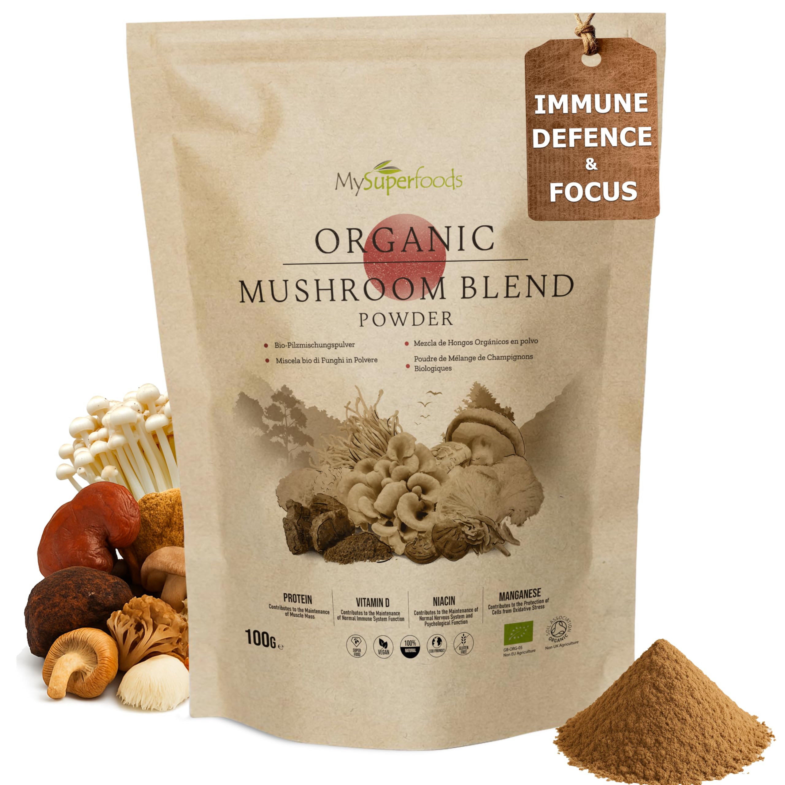 Organic Mushroom Blend Powder 100g