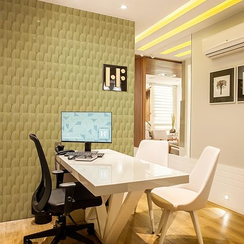 Miniatura 10 de STICKGOO Paquete de 12 paneles de pared 3D, paneles decorativos de PVC de 19.7 x 19.7 pulgadas, diseño de cactus, paneles de pared texturizados 3D