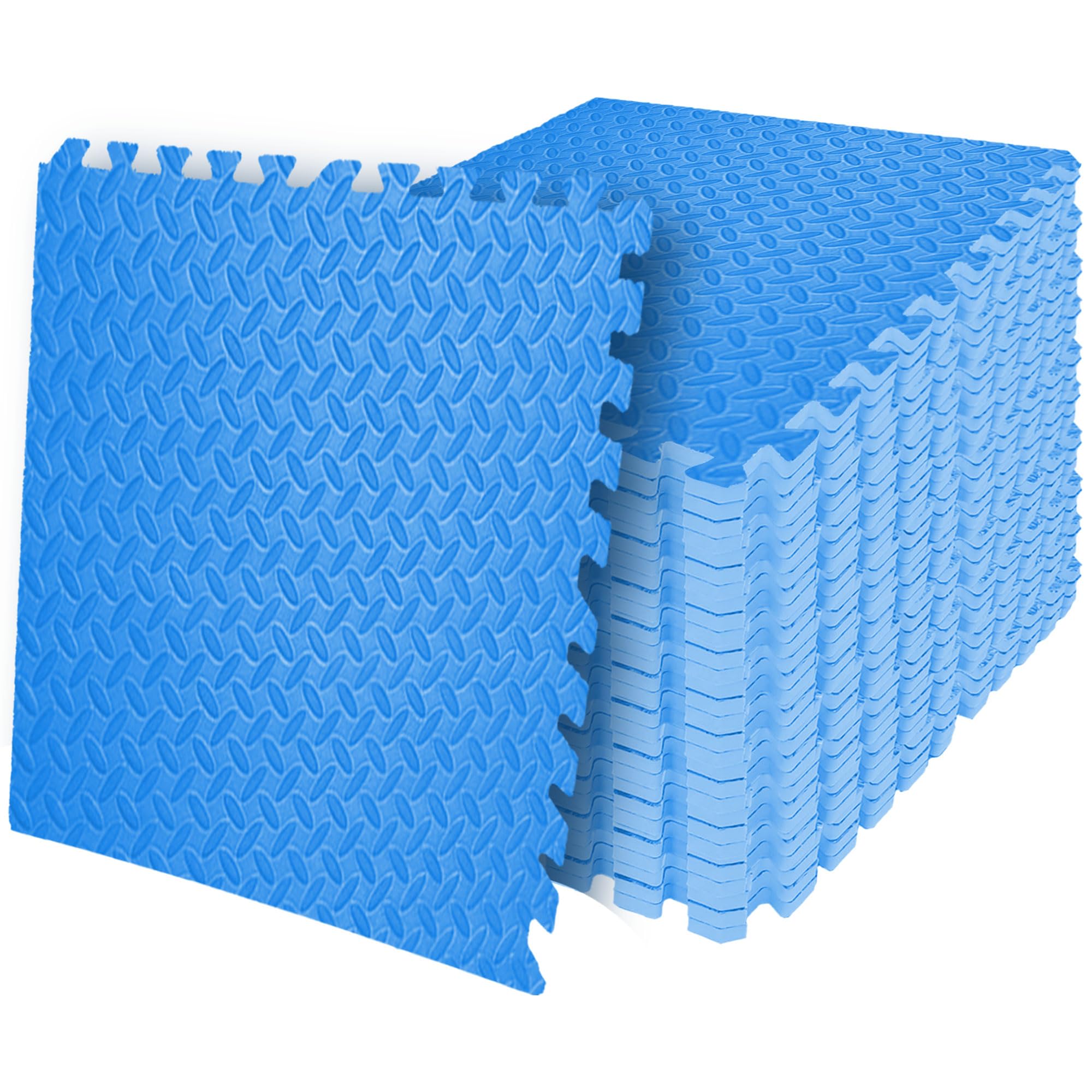 SG Traders Eva Foam Mats Interlocking Gym Flooring Puzzle Exercise Mats Non-Slip Rubber Cushion Floor Tiles Interlocking Eva Mat Gym Workout Tiles (60x60cm) 24" x 24"