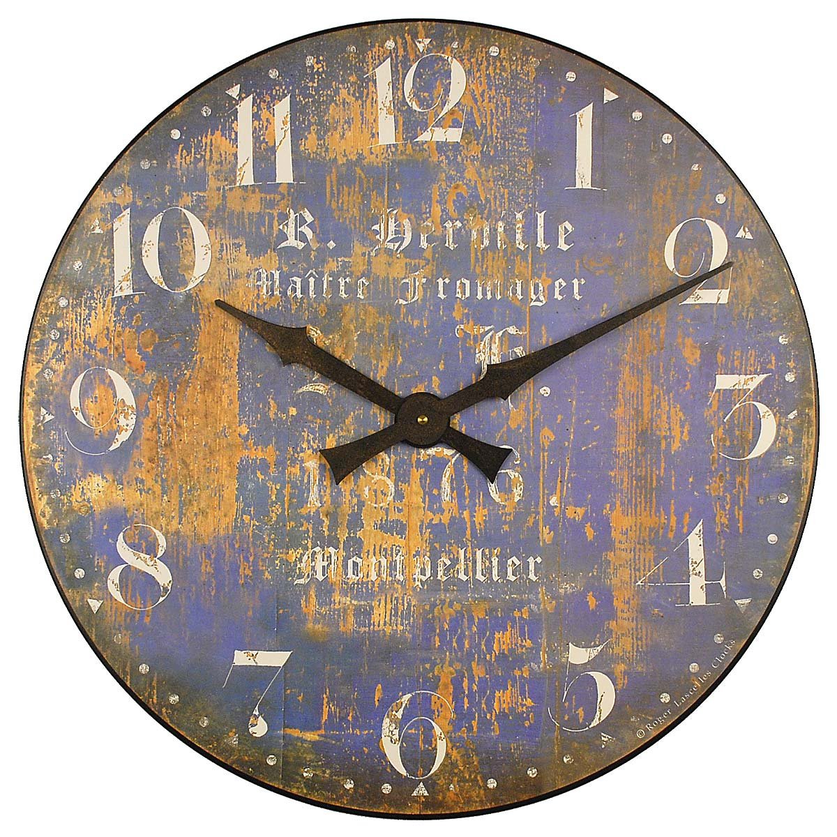 Roger Lascelles Large Montpellier Cheesemaker's French Wall Clock, 19.7-Inch