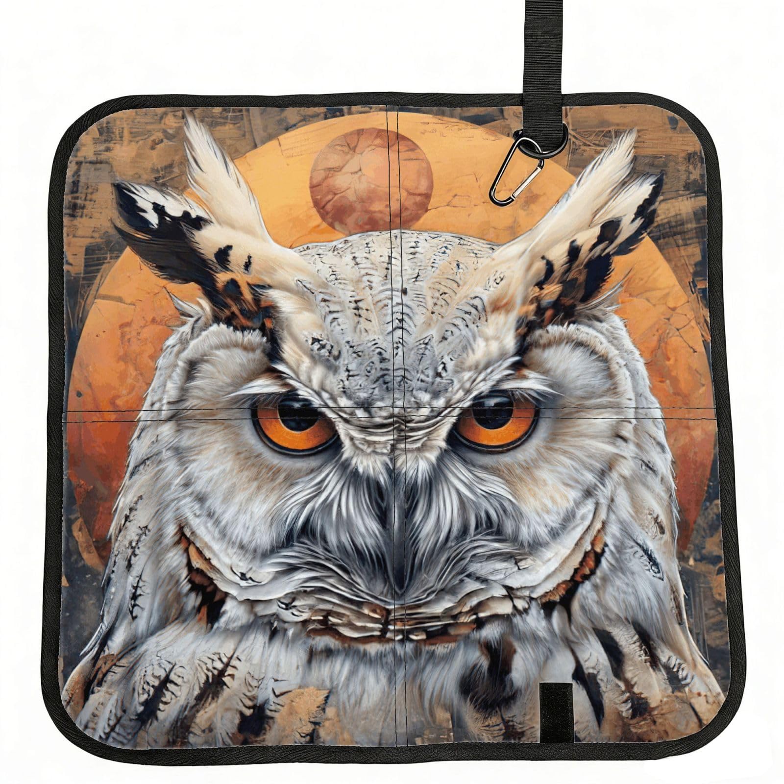 AYYQWE Owl Beliefs Print Foldable Seat Cushion Portable Chair Pad Office Commuting Picnic Camping Outdoor