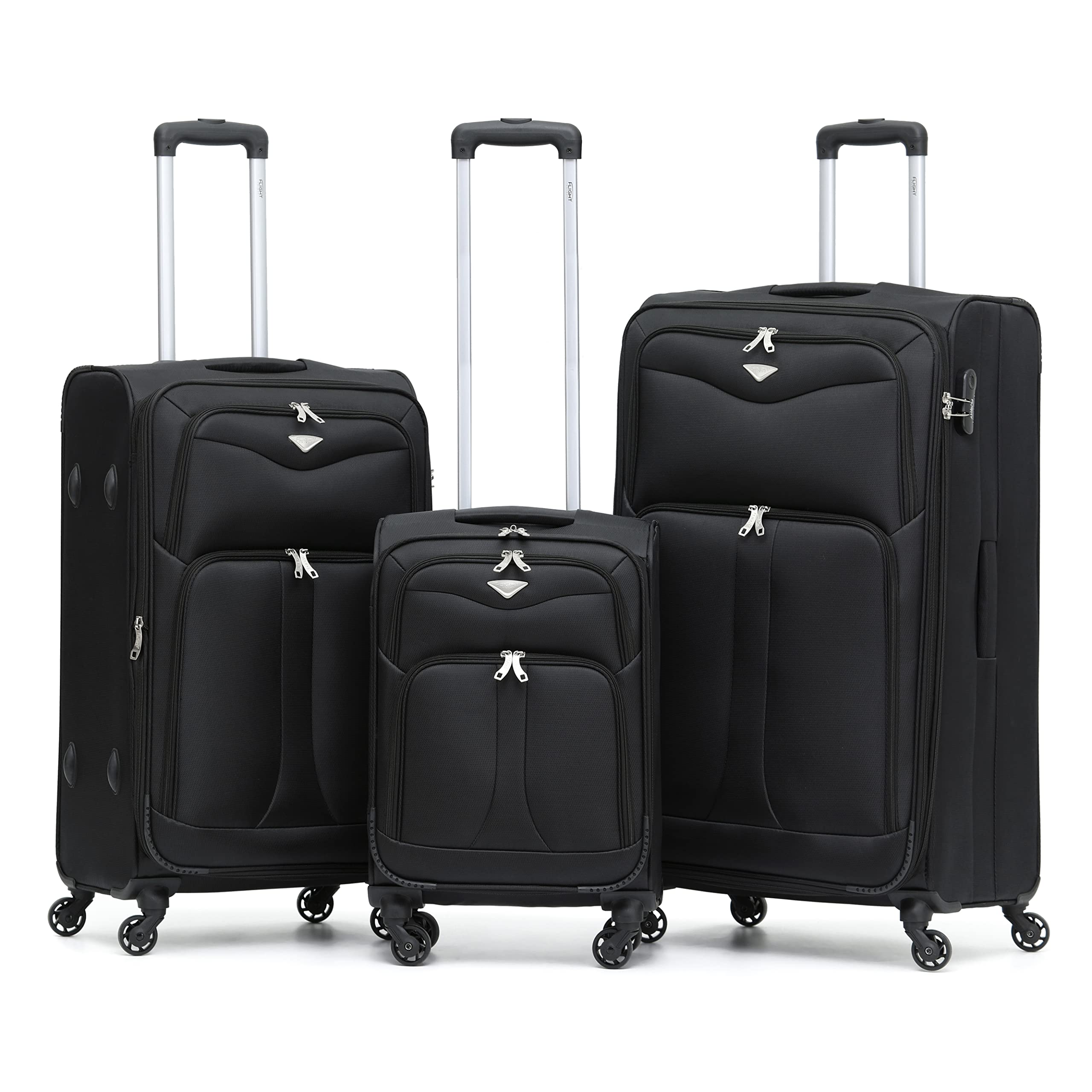 Flight Knight Lightweight 4 Wheel 800D Soft Case Suitcases Anti Crack Cabin & Hold Luggage Options Approved for Over 100 Airlines Including easyJet, BA & Many More! — view 17