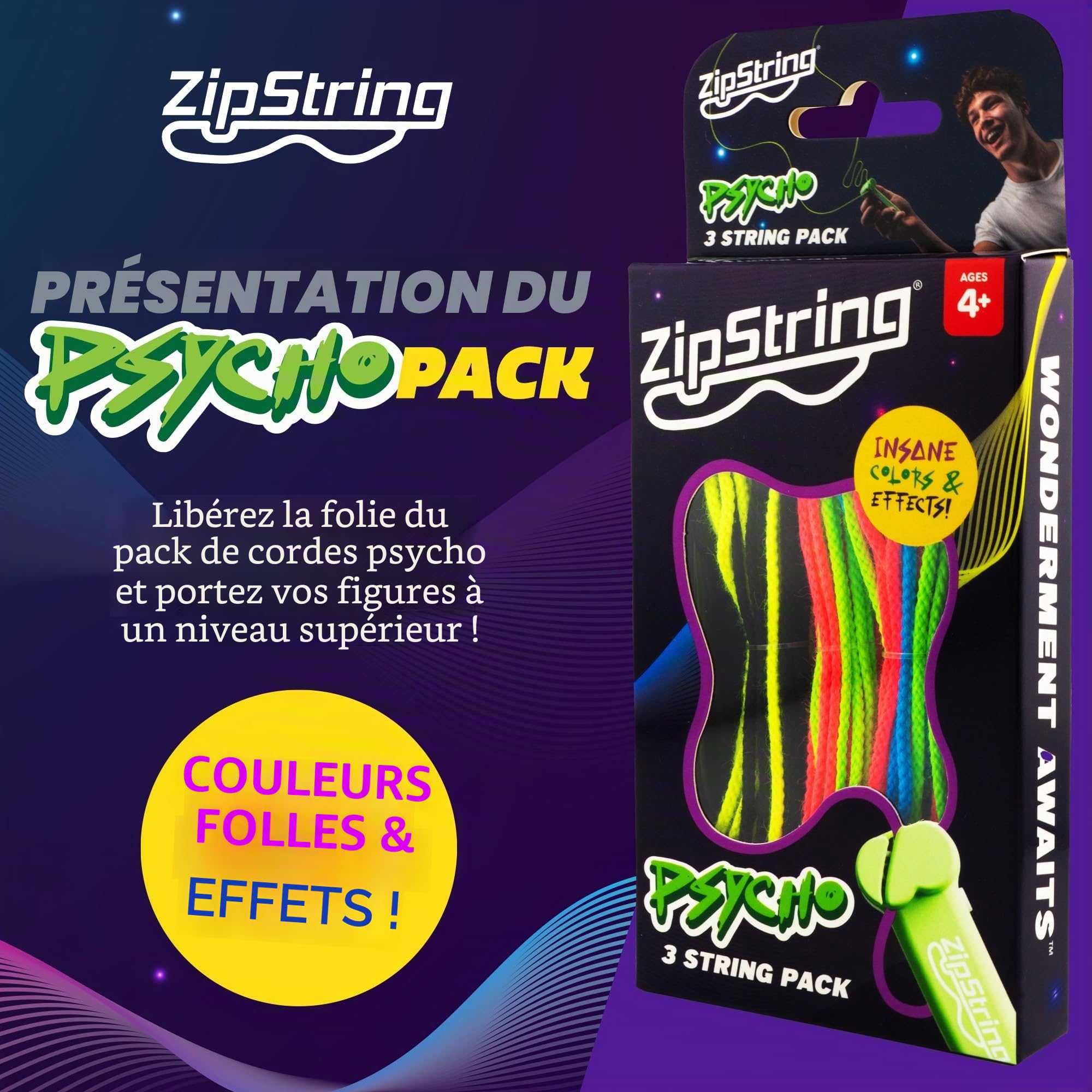 ZipString Luma Lot de Cordes de Rechange pour Lance-Corde, pour Enfants et Adultes, pour réservoir de Requins