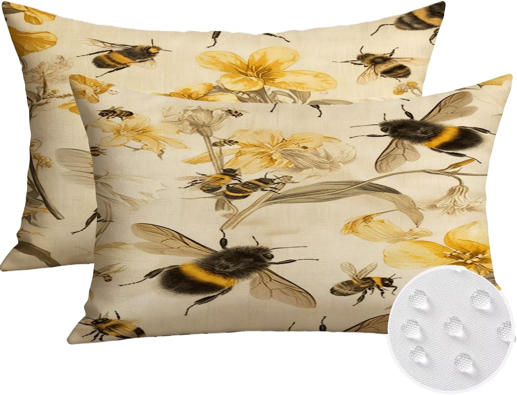 Générique Housse de Coussin Canapé Beige 30x50cm Exterieur Impermeable Animal Taie d'oreiller Décoratif Aesthetic Housse Coussin Decoration pour Chambre Sofa Jardin Balcon Terrasse Lot de 2. T-4162