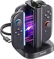 Vista 1 de Syntech Premium Controller Charger Dock Compatible with Nintendo Switch 2 JoyCon Accessories, 4-in-1 Fast Charging Station with LED Indicators USB-A