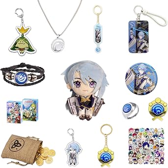Nahida AnimeBrooches for Kids Gift Set, AnimePins for Cosplay, AnimeAyato, Anime Merch Box, Cartoon Plush Doll for Boys and Girls, Inazuma
