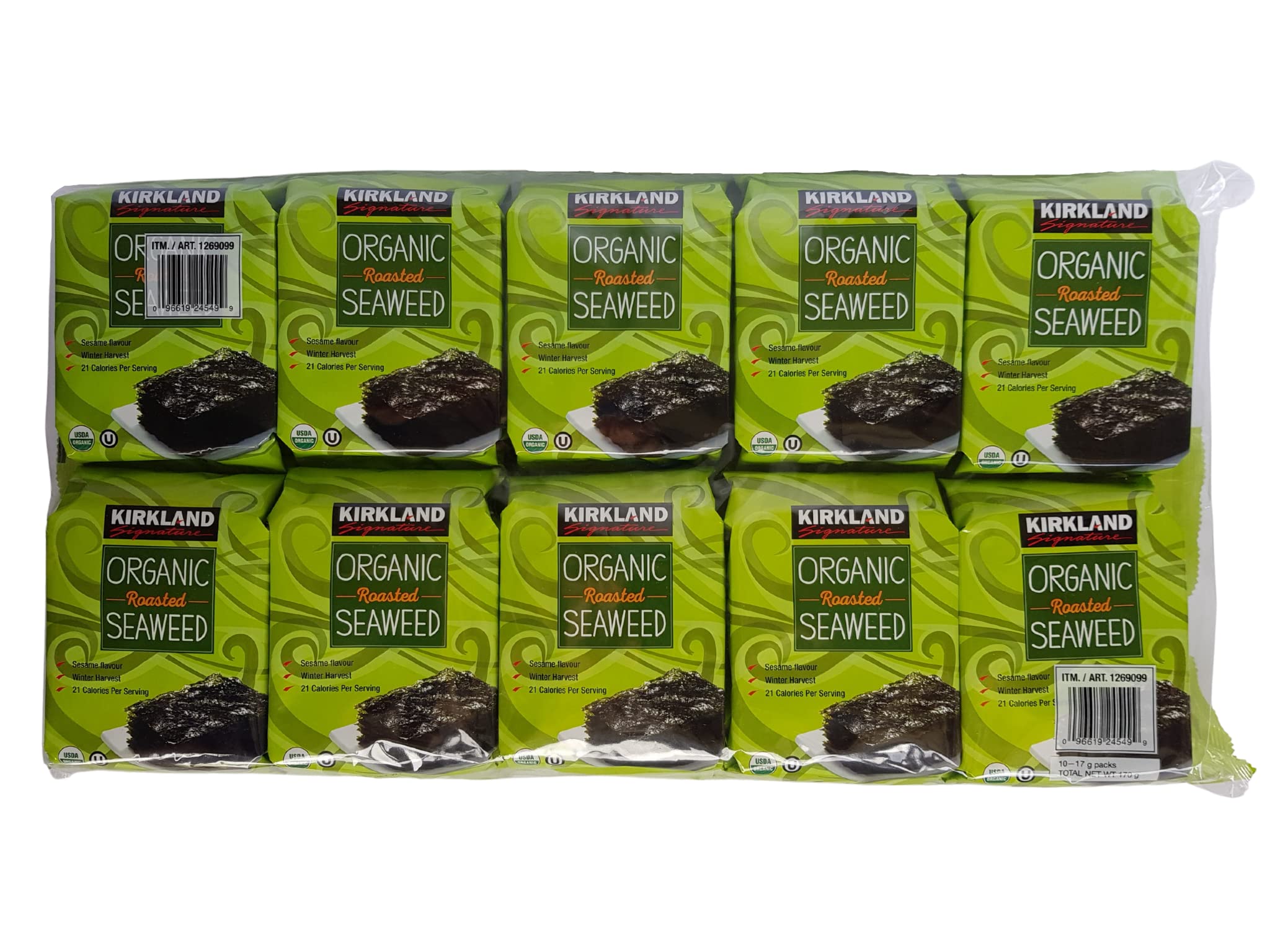Kirkland Organic Roasted Seaweed 10-pack