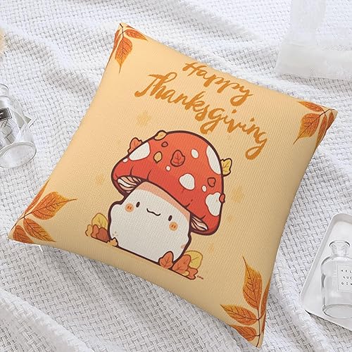 Miniatura 6 de TREWRDT Happy Fall Pillows Hello Autumn Pumpkin Gnomo - Fundas de almohada de otoño con diseño de calabaza de Acción de Gracias, 18 x 18 pulgadas,