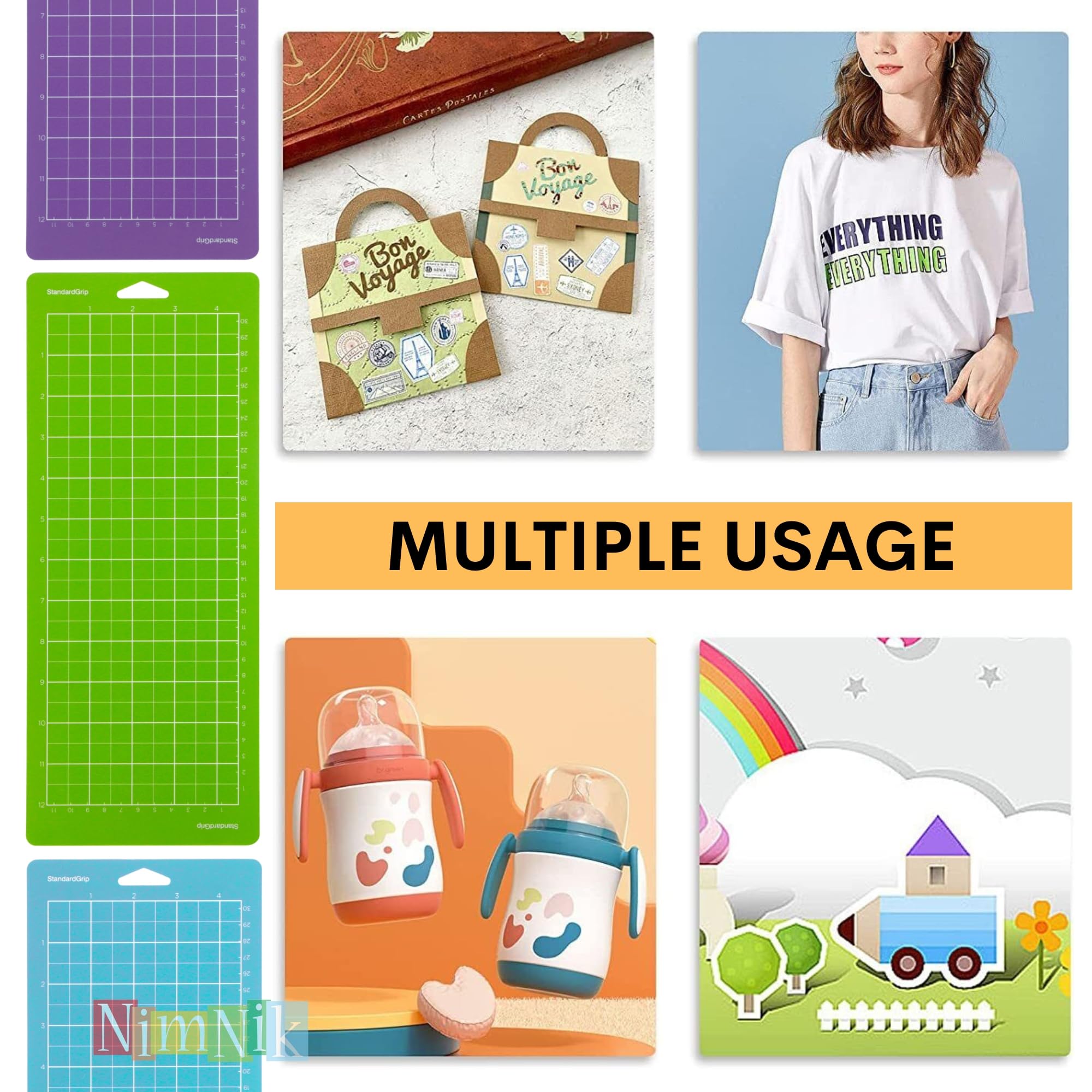 Vinyl Cutting Mats for Cricut, Vinyl Maker and Explore Cutting Machines, Sticky Non-Slip Durable Craft Mat - Image 4