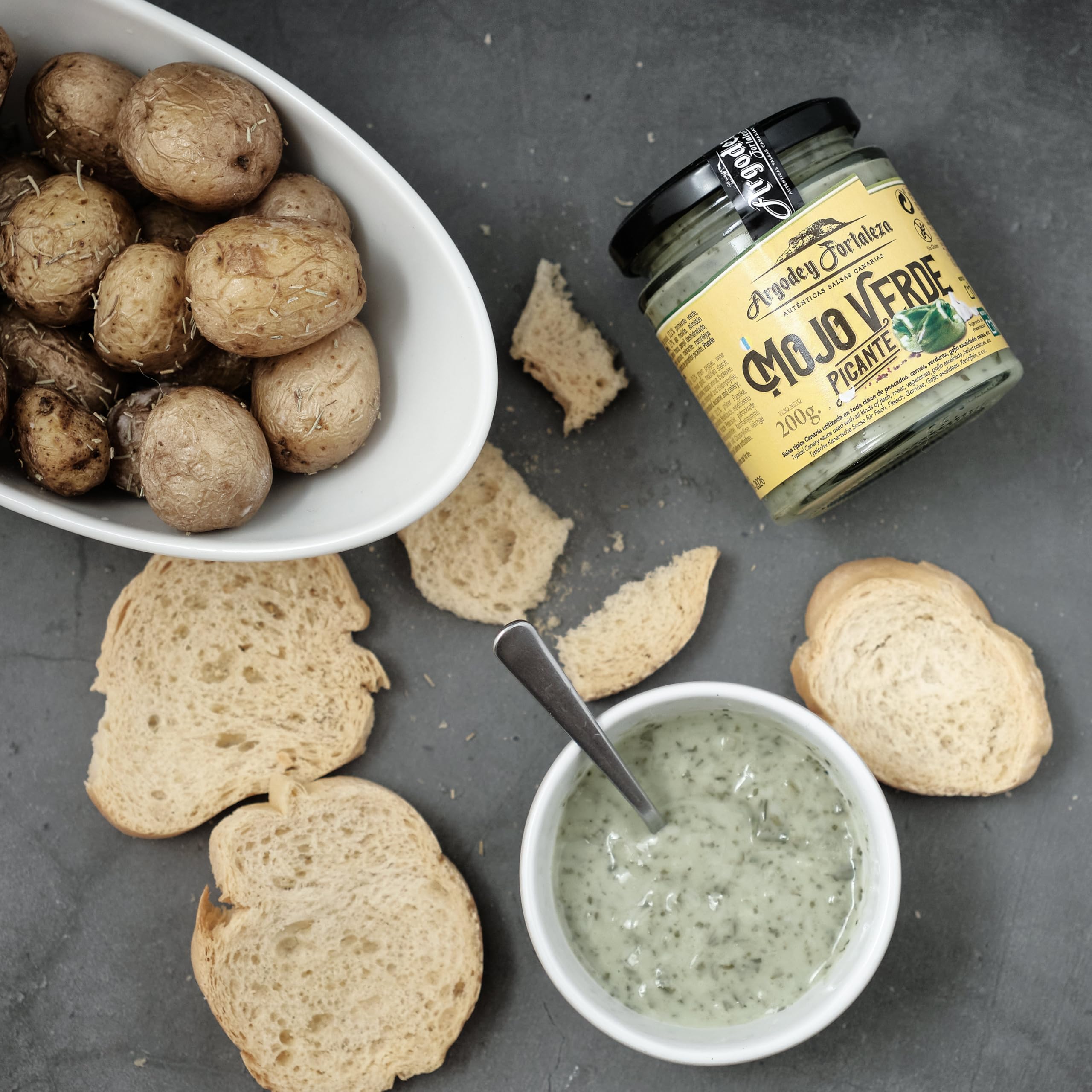 Argodey Fortaleza Mojo Verde Picante 200g - Autentica Salsa Canaria para Untar