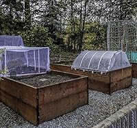 Vista 9 de Barrera de plagas de red de jardín: 10'x20' Red fina para protección del jardín, cubierta de hilera de malla elevada mosquitera de malla