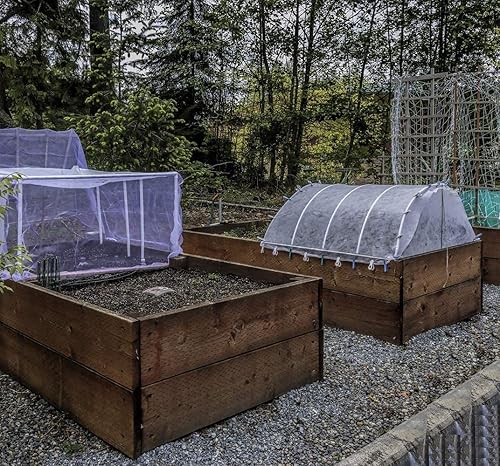 Miniatura 9 de Barrera de plagas de red de jardín 10'x20' Red fina para protección del jardín, cubierta de hilera de malla elevada mosquitera de malla para