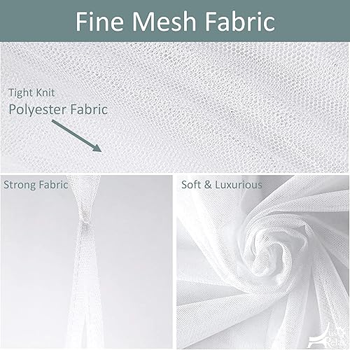 Miniatura 10 de Just Relax Juego de toldos decorativos y elegantes de red para cama que incluye kit completo para colgar ideal para interiores o exteriores diseñado
