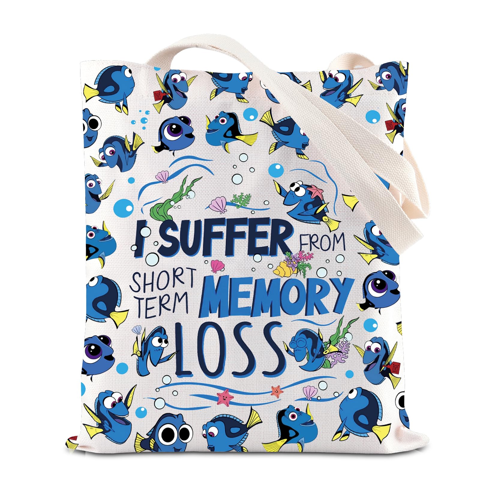 FOTAP Fish Movies Characters Inspire Tote Bag Ocean Sea Animals Lover Gift Fair Tales Gift WDW Magic Vacation