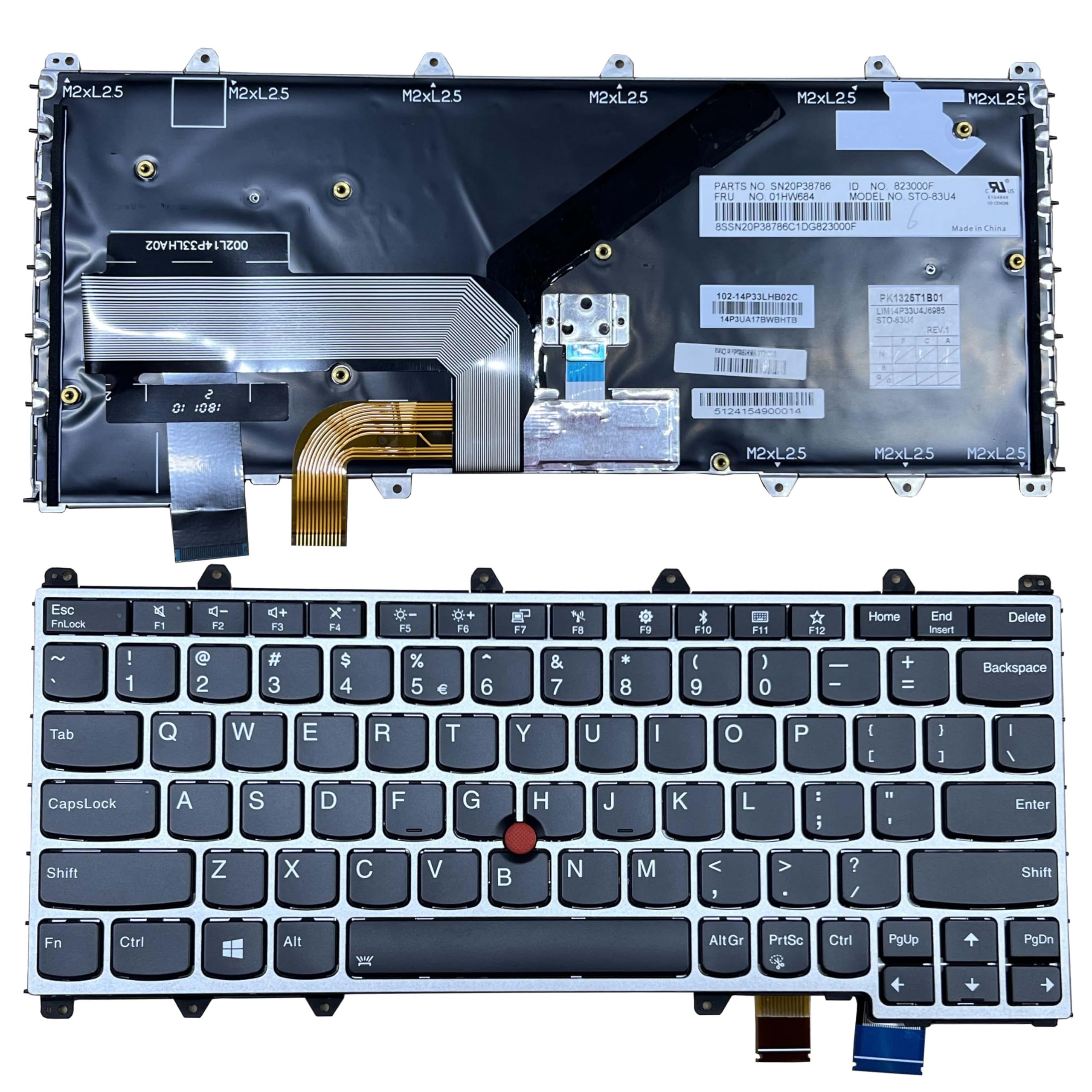 YIJIATech New Backlit Keyboard for Lenovo ThinkPad Yoga 260 Yoga