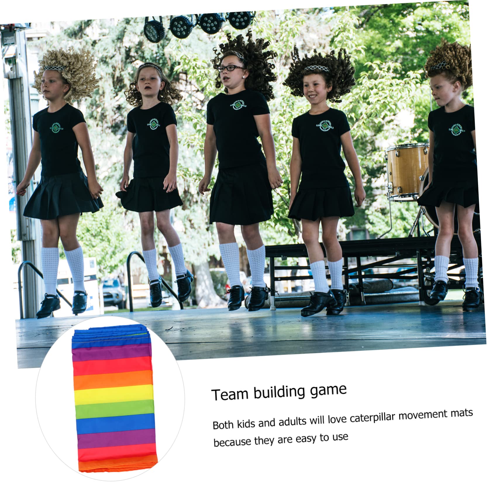 Beaupretty Kinder Laufmatte Teamspiel Requisiten 6m x 45cm Strapazierfähiges Material Rollende Spielmatte Für Teamwork Gruppenaktivitäten Und Outdoor Spiele