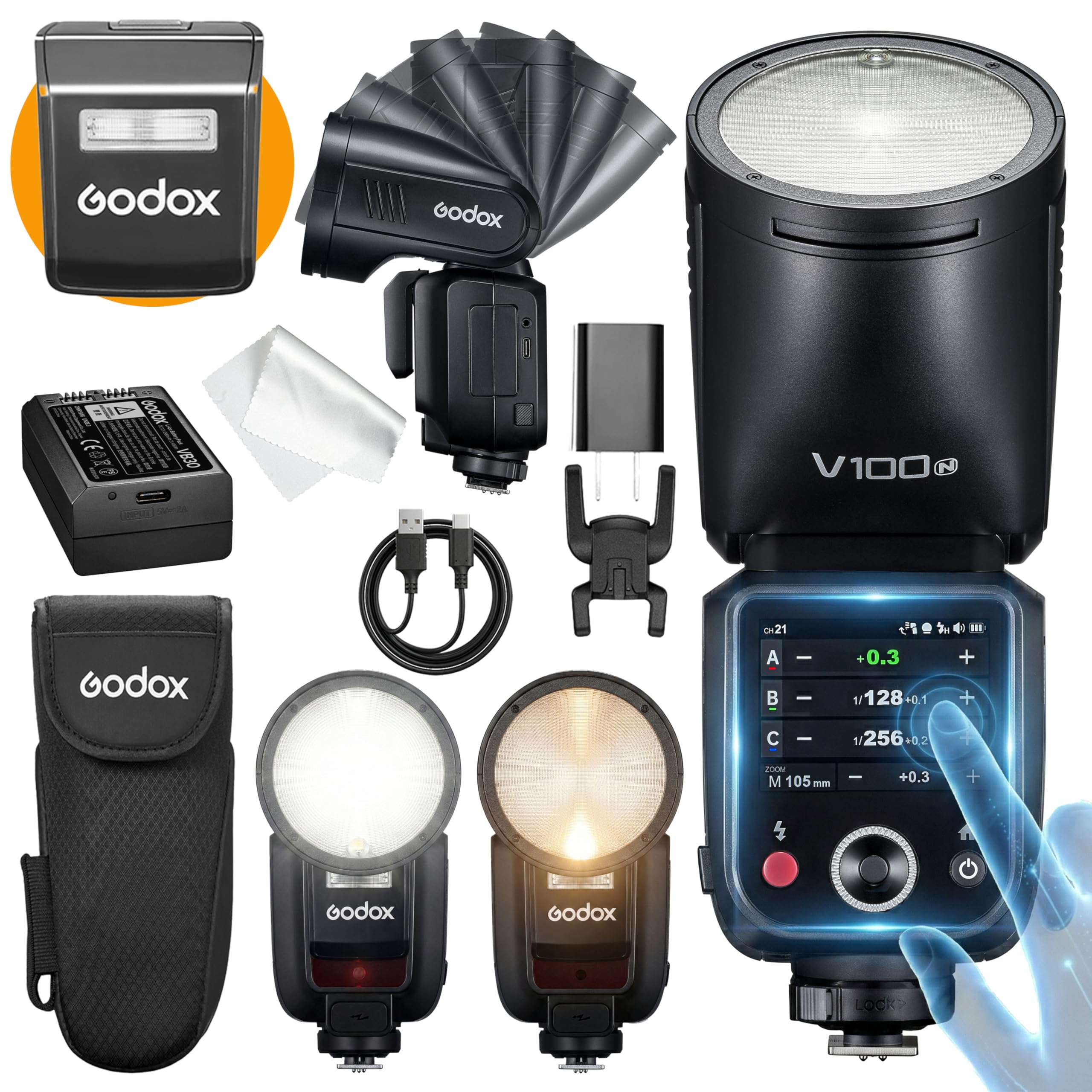 Buy Godox V100 N V100-N 100Ws TTL Cameras Flash for Nikon, 400