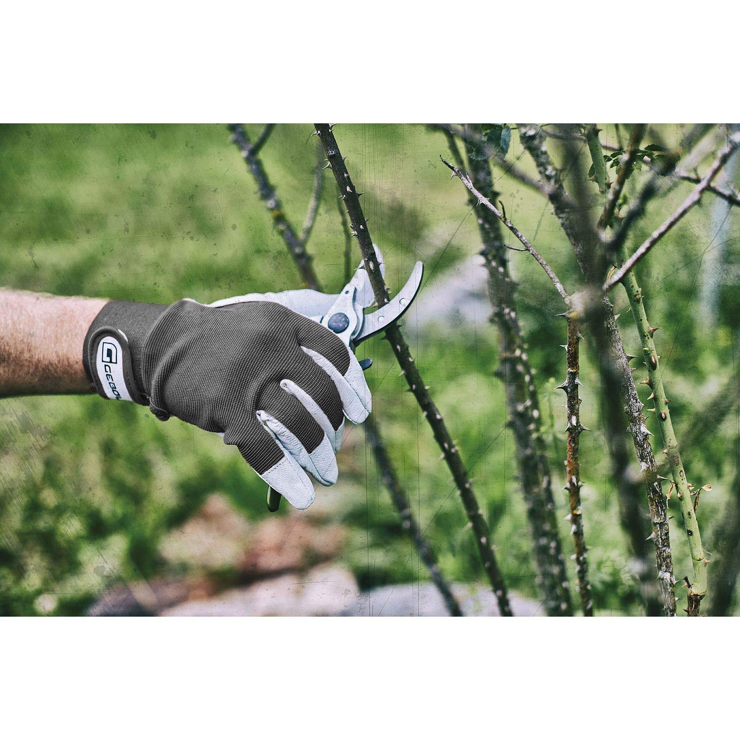 G4P Arbeitshandschuhe Leder 3 Paar - Ziegenleder Mit Stretch-Spandex & Klettverschluss Größe L