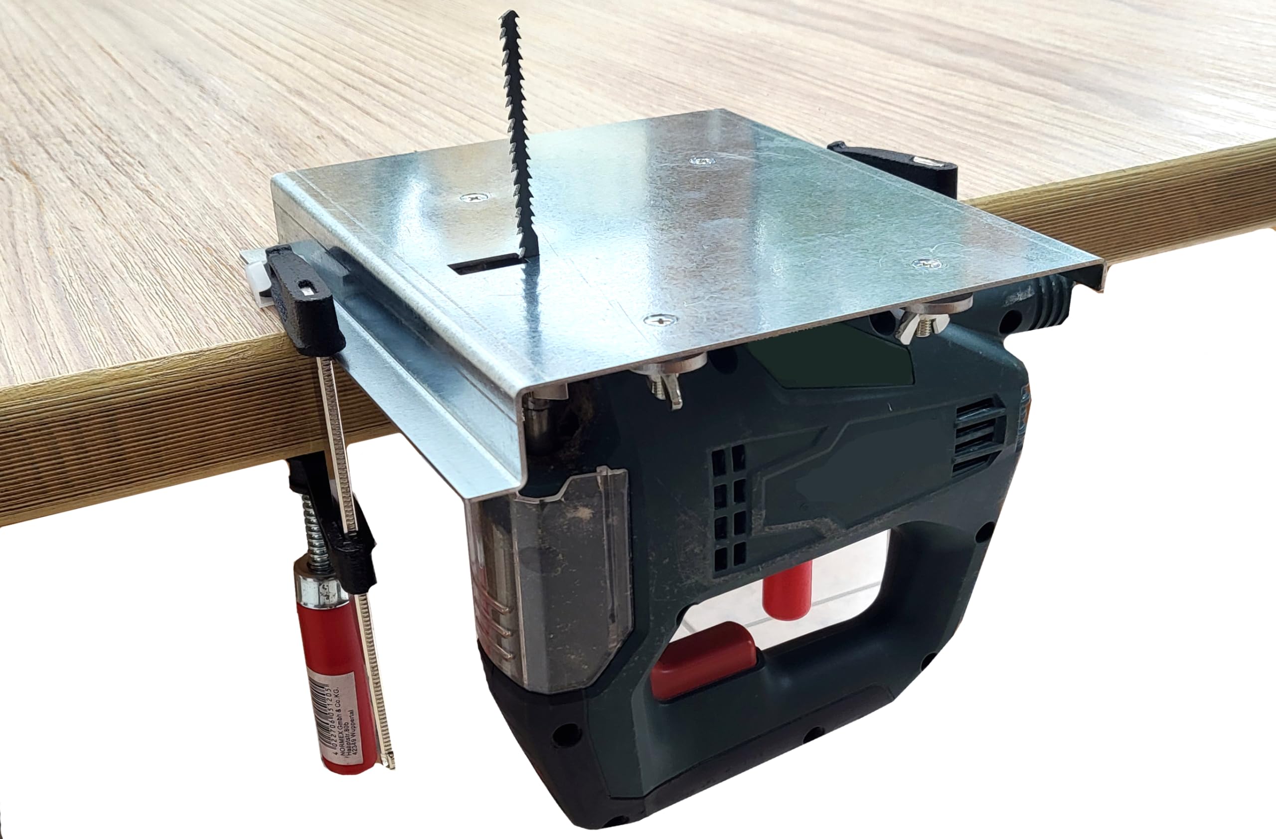 Jigsaw Table with Saw Blade Guide for Straight and Curved Cuts