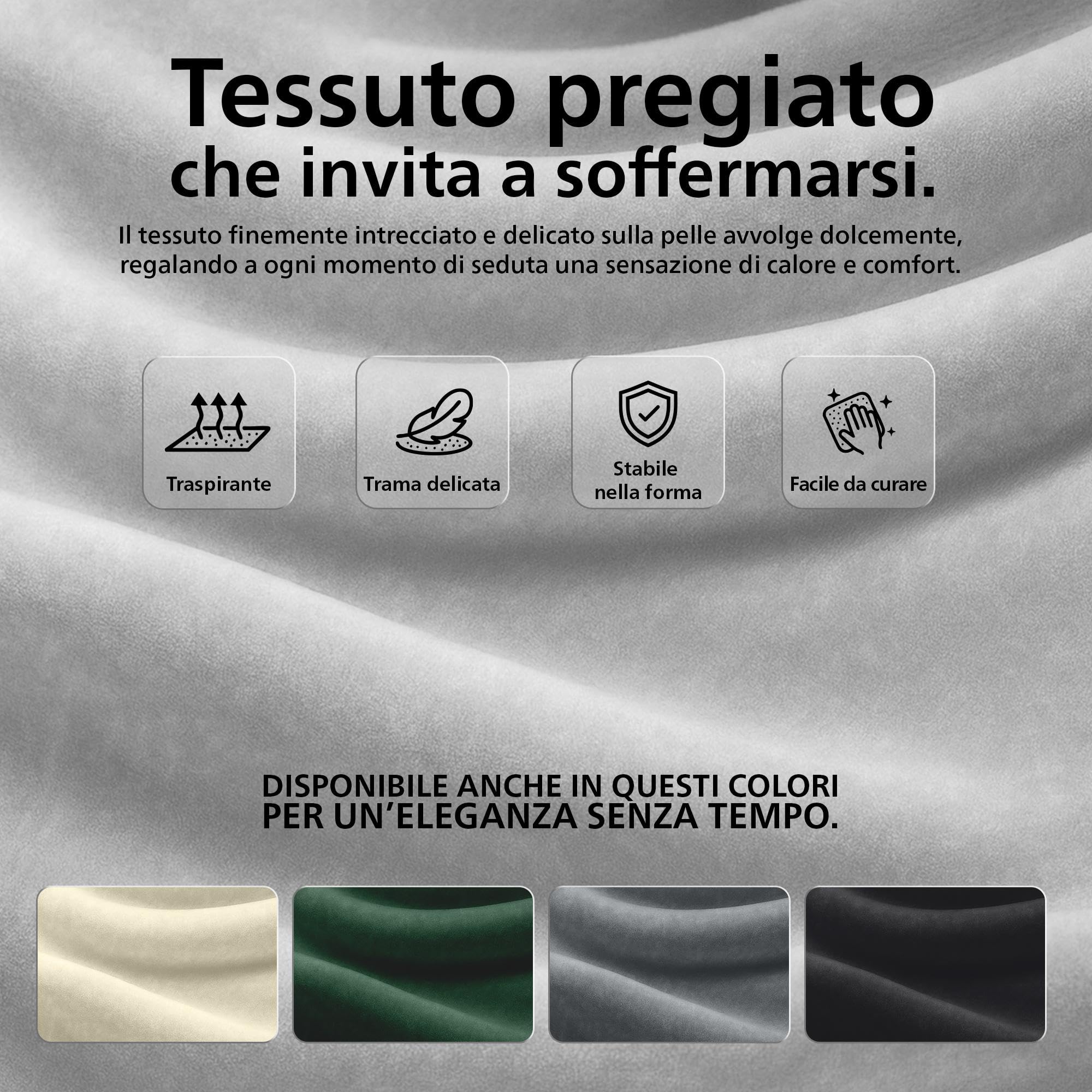 CLP Set di 2 sedie da pranzo imbottite con schienale Luena, sedia da cucina in velluto o tessuto, struttura in metallo, portata fino a 150 kg Colore:nero;Materiale:Velluto