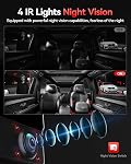 REDTIGER 530° Dash Cam 3 Channel, 2.5K+2.5K+1080P Triple Car Camera, IR Night Vision, Touch Screen, Dashcam for Front Inside Rear Included WiFi GPS, 24H Parking Mode, No SD Card Included(VP20) | 1440P HD Car Camera, 4 IR Night Vision, Built-in GPS, W