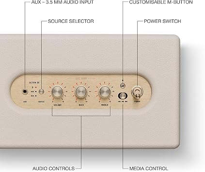 Marshall Acton IV Bluetooth ホームスピーカー - クリーム