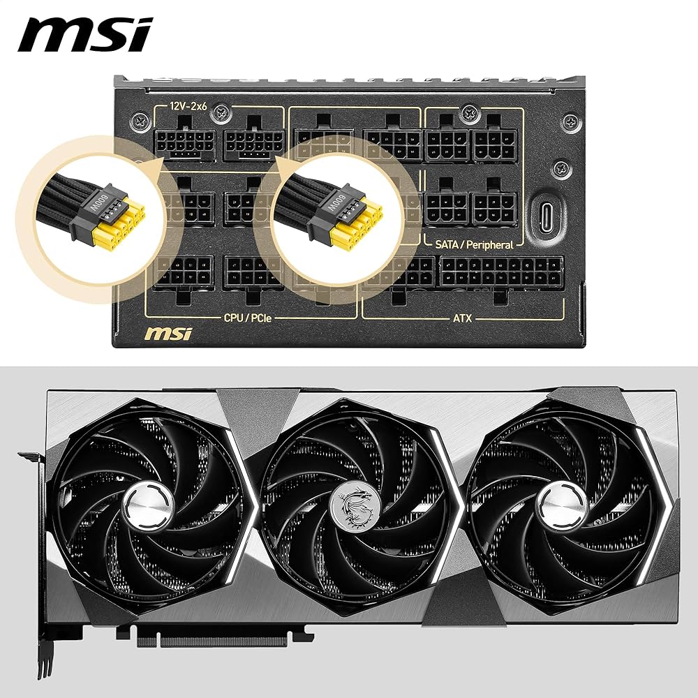 Amazon | MSI MEG Ai1600T PCIE5 ATX 3.1 ゲーミング電源 - フル