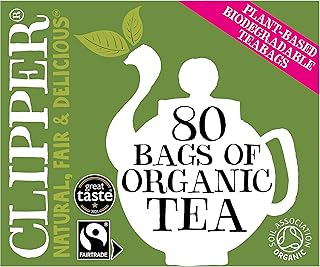 Clipper Organic Everyday Fairtrade Teabags | Black Tea Bags | Natural, Unbleached, Plant-Based Biodegradable & Sustainable Teabags | Eco Conscious, Non GM & Fair Trade Tea (80 Teabags)