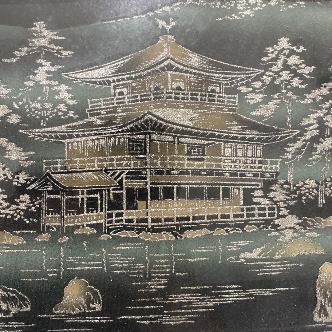 Amazon.co.jp: 金閣寺 ステンドグラスアート 掛け軸 飾り レトロ 