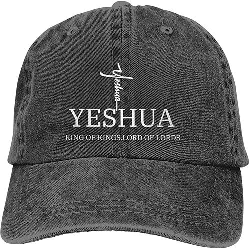 Yeshua - Gorra de béisbol cristiana de Jesús gorra de vaquero gorra deportiva sombrero de sol sombrero retro para papá para hombres y mujeres